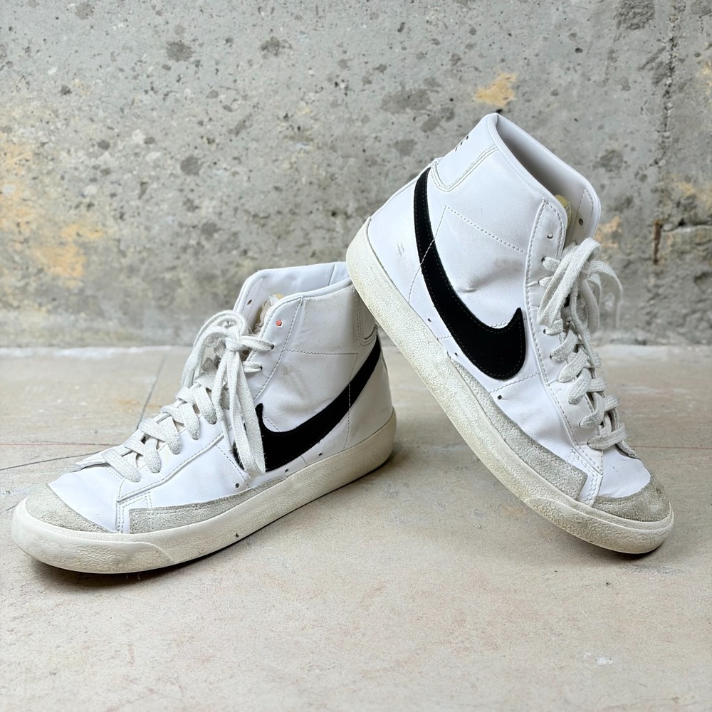 Nike Blazer Mid 77 CZ1055-100 Women's Sneakers 9.5 White Black Athletic Shoes